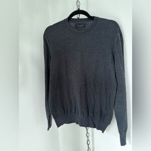 All Saints Leithen Charcoal Gray Crewneck Sweater